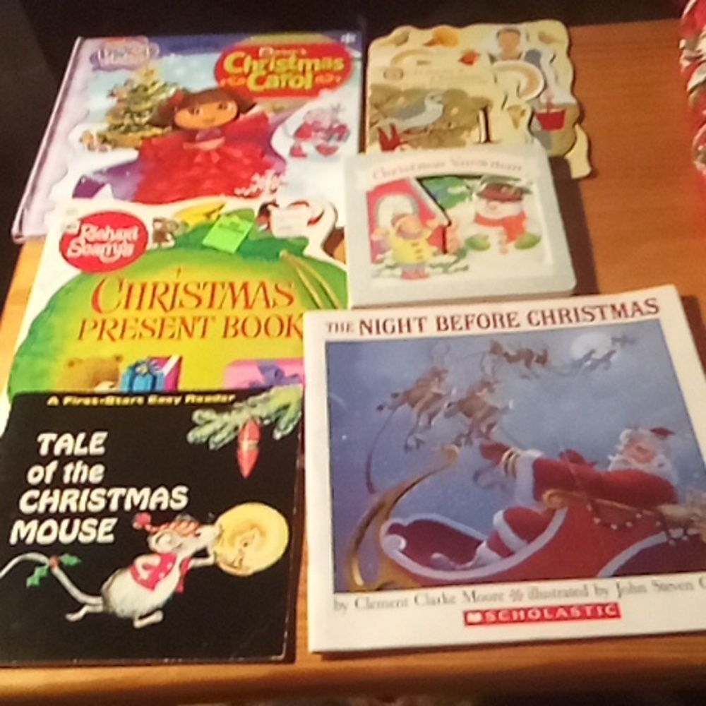 Mostly Vintage Children's Christmas Holiday Picture Books Bundle of 6